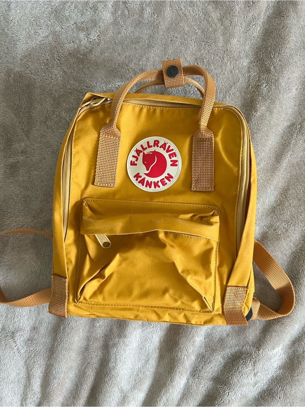 Fjallraven Kanken Mini Backpack in Mustard Yellow